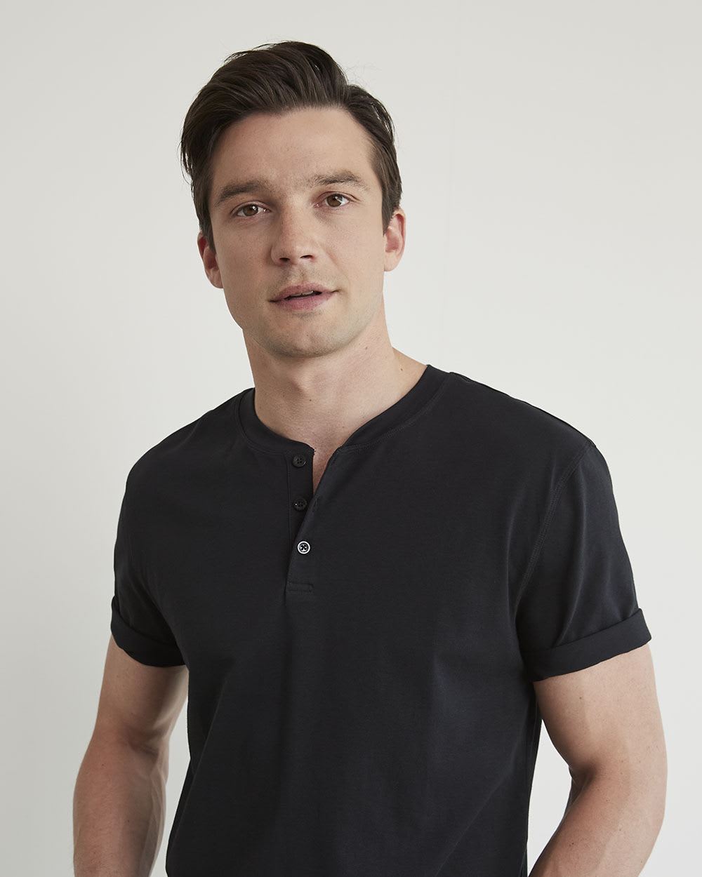 Supima Cotton (R) Henley Short Sleeve T-Shirt