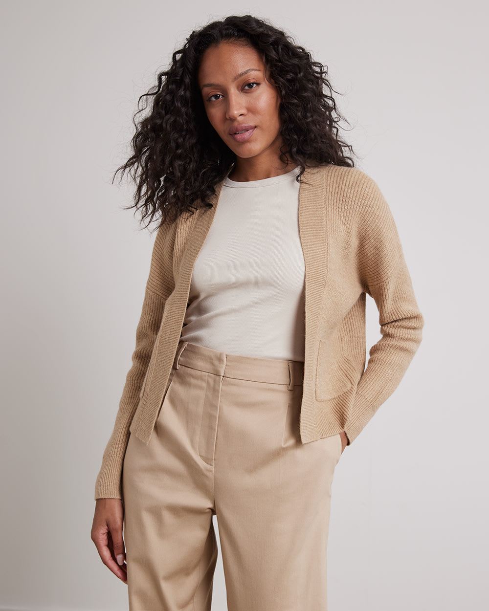 Short Open Relaxed Cardigan