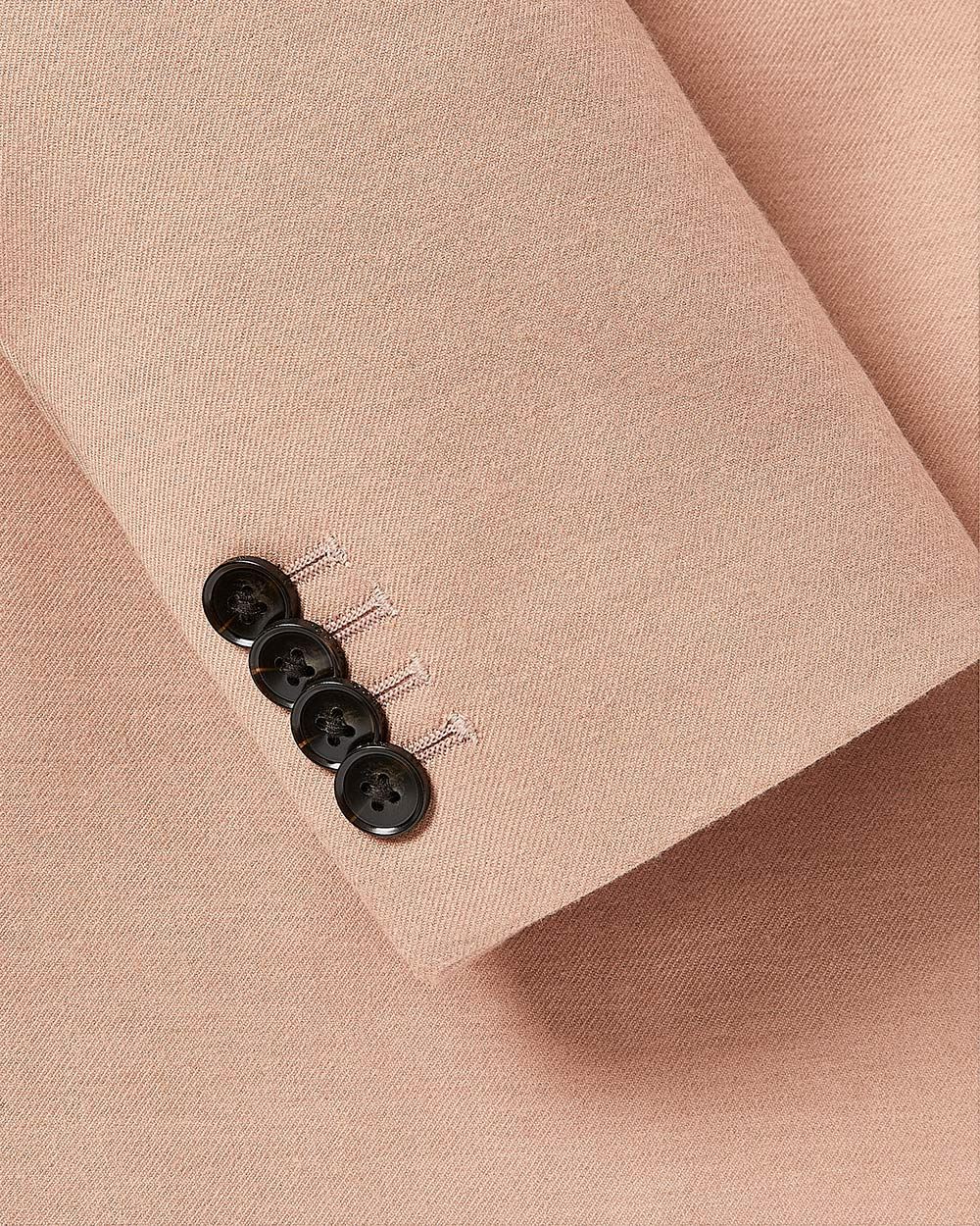 Tailored-Fit Double-Breasted Pink Suit Blazer