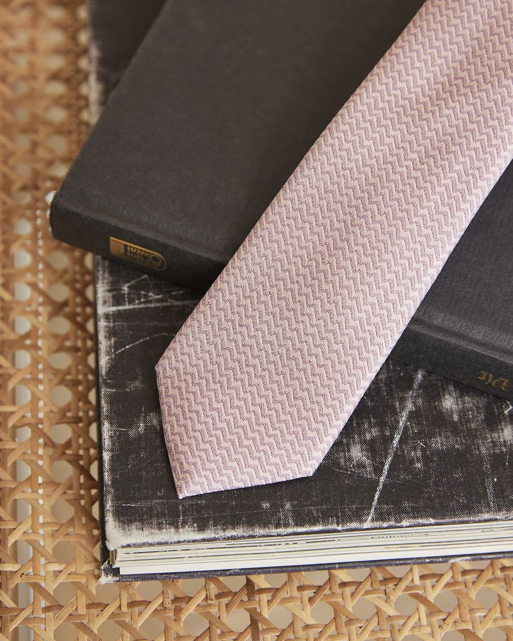 Pink Skinny Textured Tie
