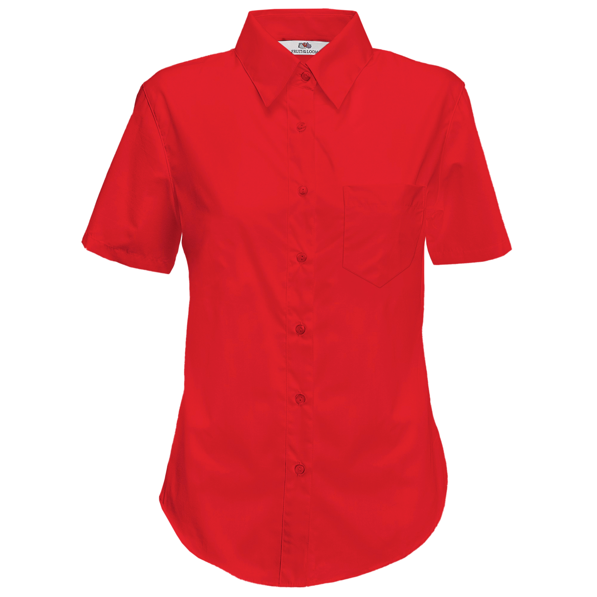 Fruit of the Loom - Ladies Lady-Fit Short Sleeve Poplin Shirt