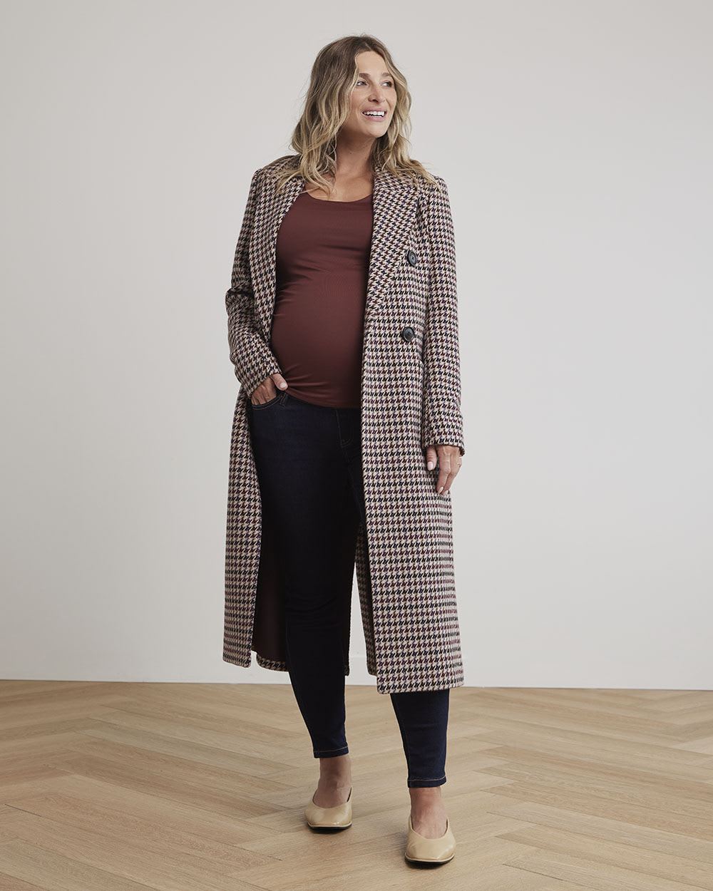 Long-Sleeve Scoop-Neck Top - Thyme Maternity