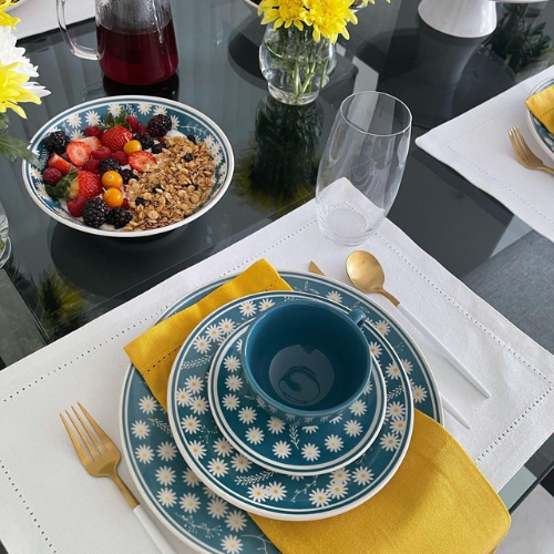 Oxford Unni Daisy 20 Pieces Dinnerware Set Service for 4