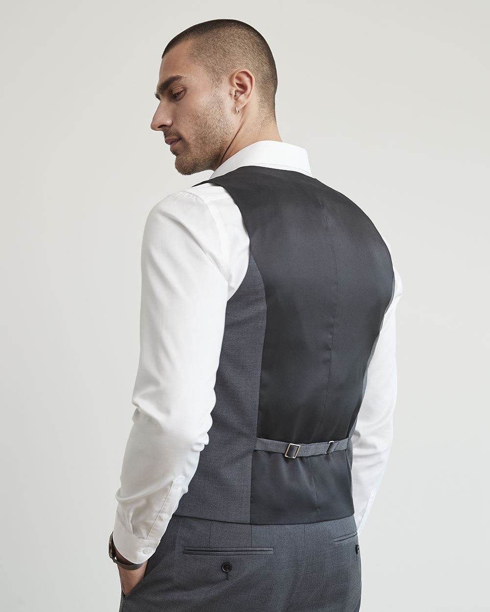 Dark Grey Wool Suit Vest