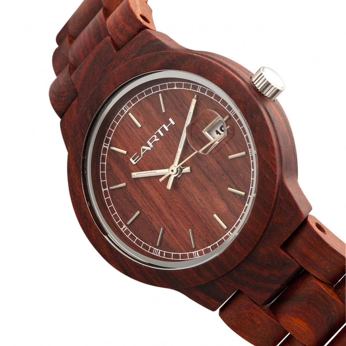 Earth Wood - Biscayne Bracelet Watch w/Date - Khaki/Tan