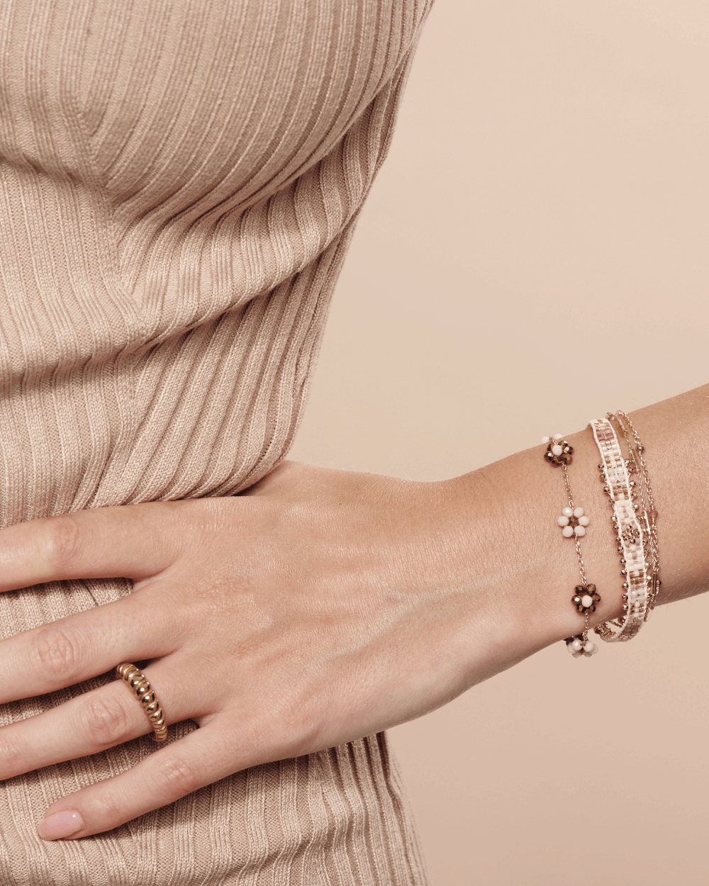 PIANA Hipanema White Cuff Bracelet