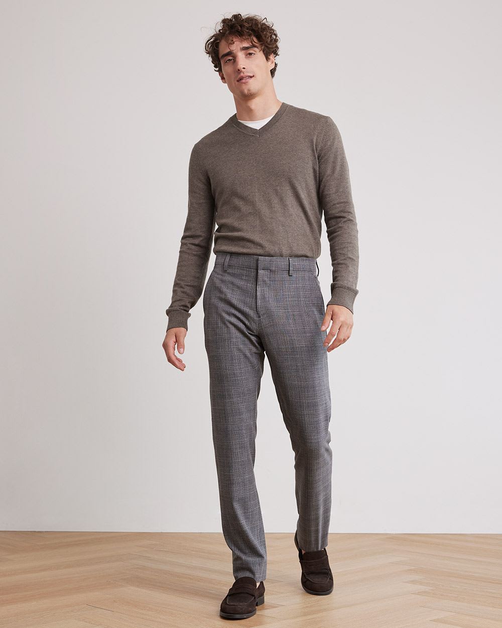 Basic Long-Sleeve V-Neck Sweater