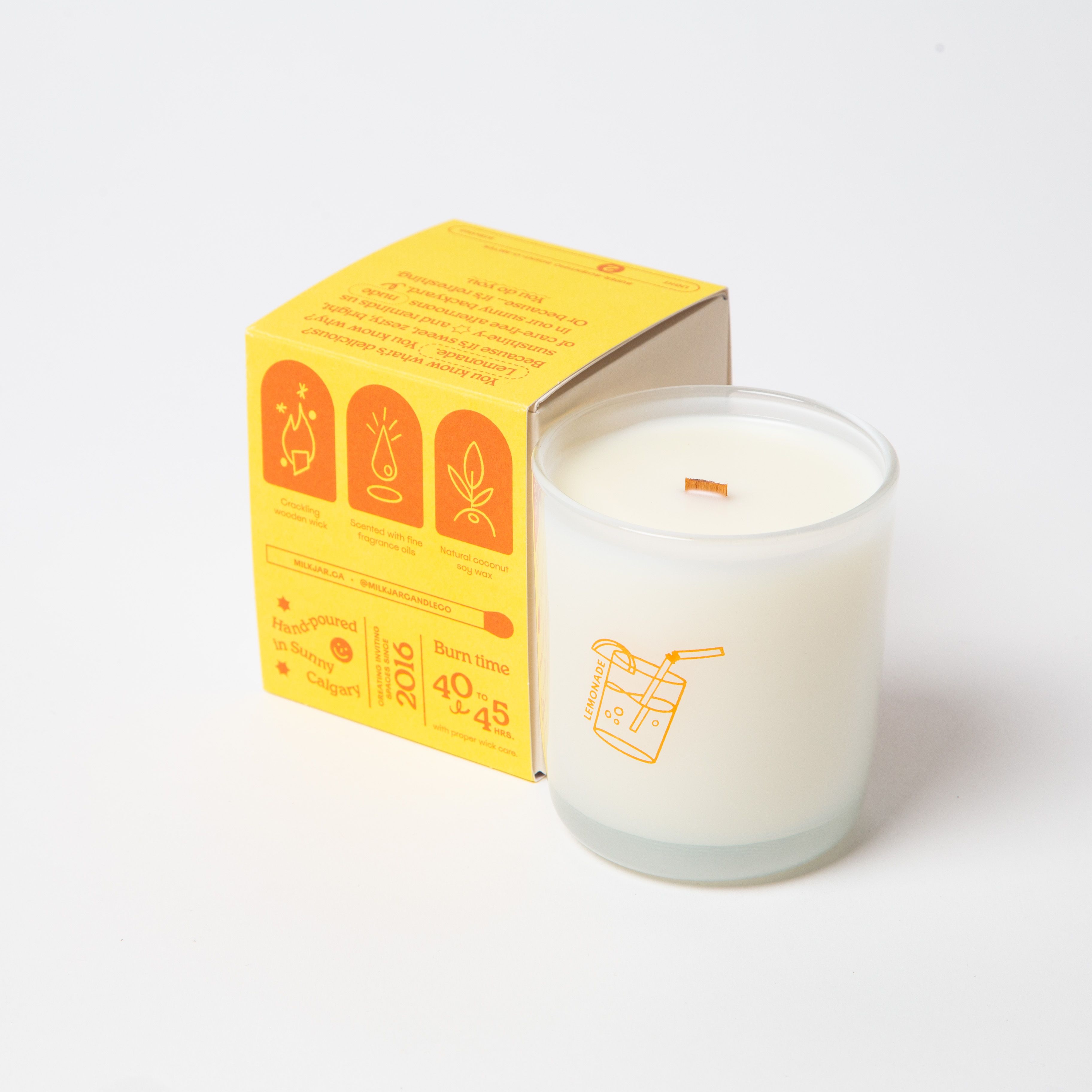 Milk Jar Lemonade Candle | Coconut, Lime, Verbena & Pine 8oz