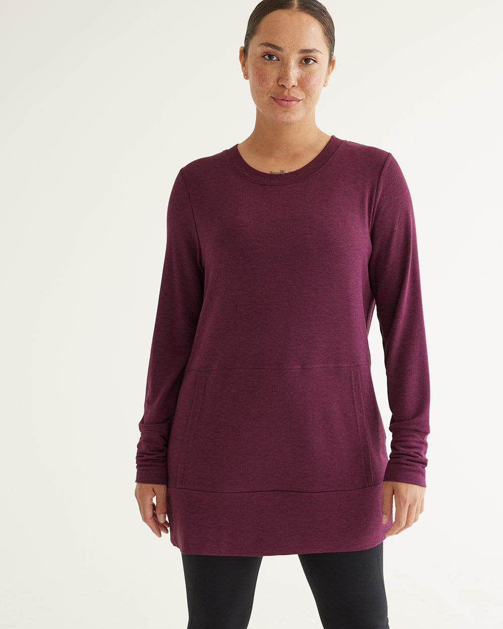 Long-Sleeve Tunic with Kangaroo Pocket, Hyba
