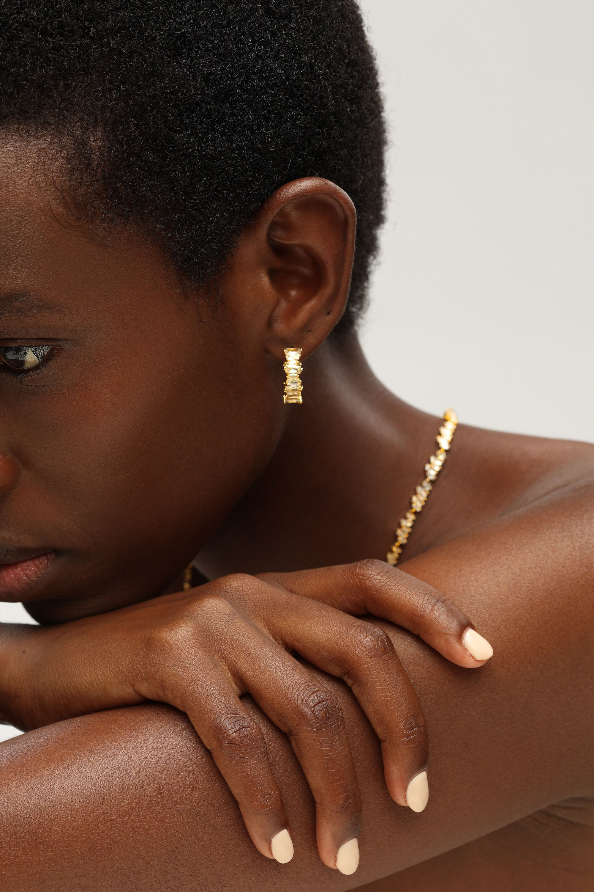 Classicharms-T Shape Zirconia Earrings