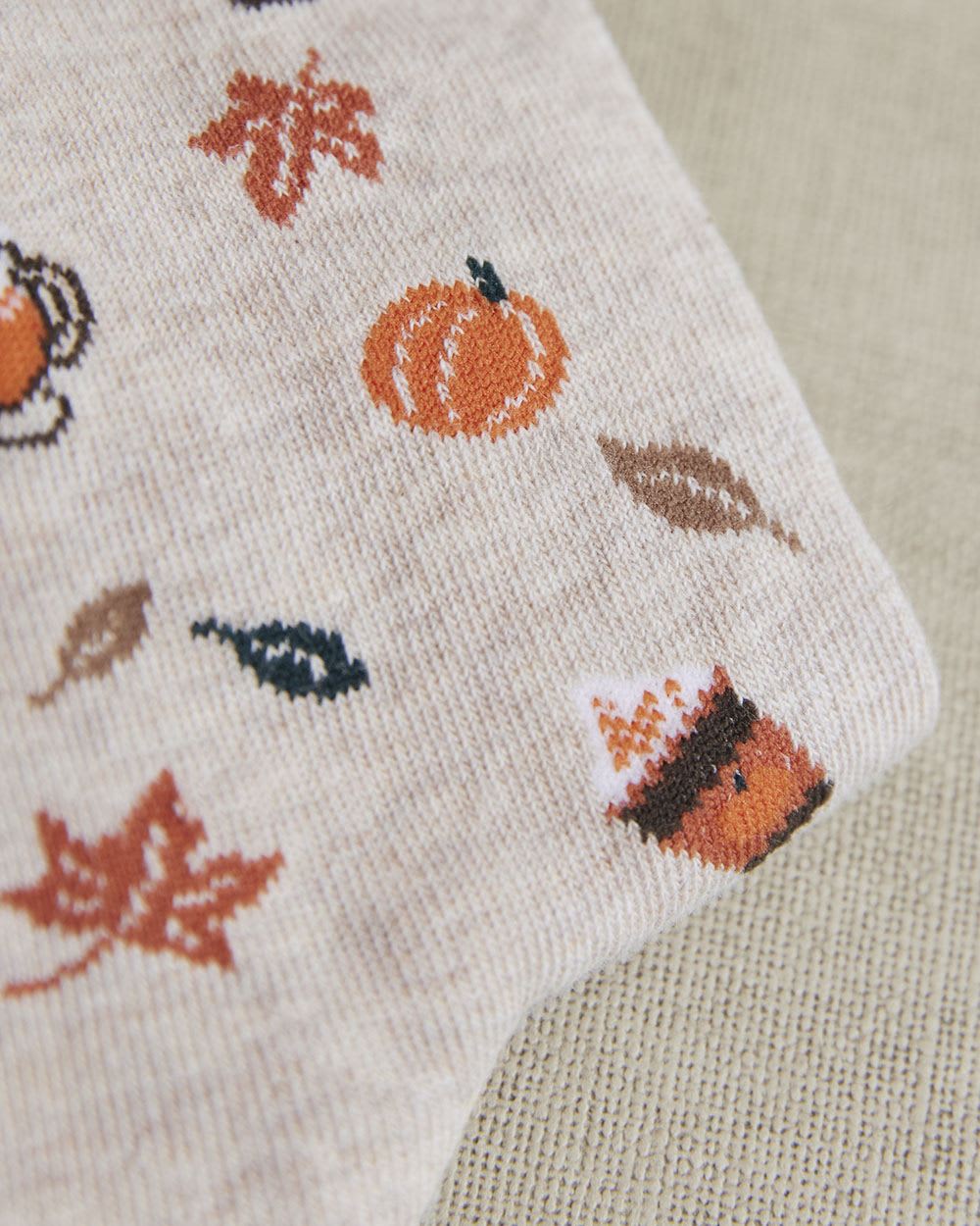 Pumpkin Spice Latte Crew Socks
