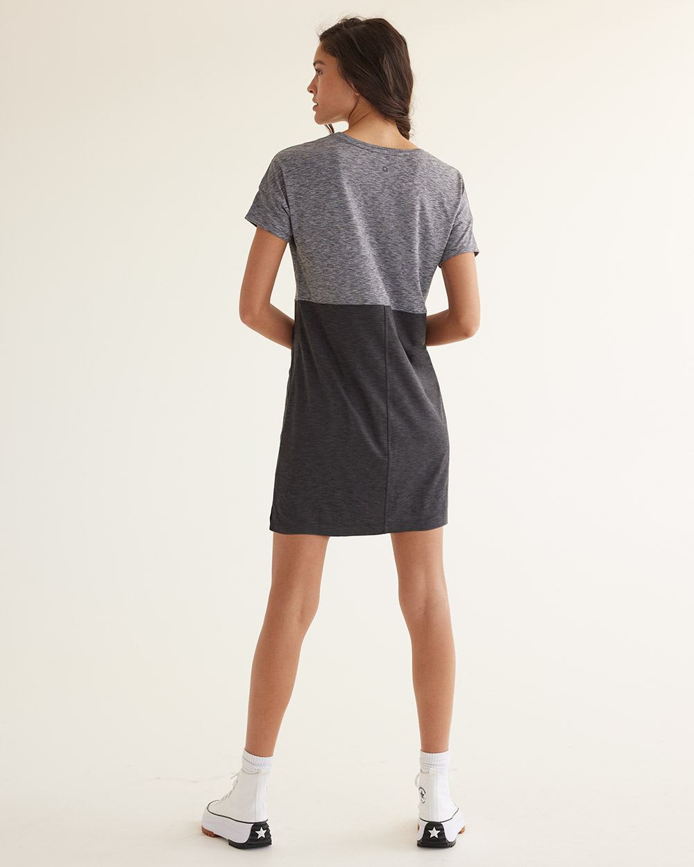 Short-Sleeve Colour-Block Dress, Dry Lux Hyba