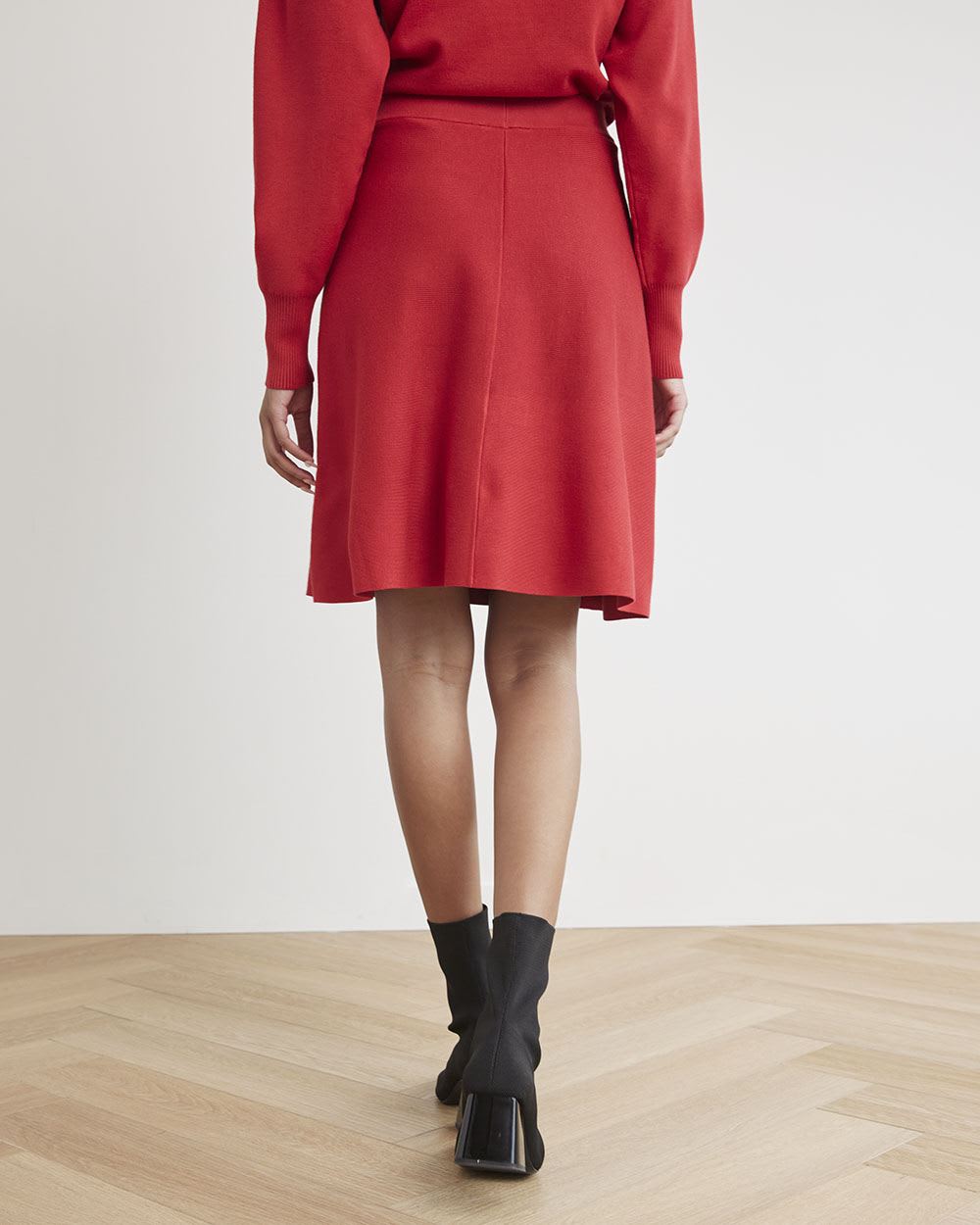 Knitted Flare Mini Skirt