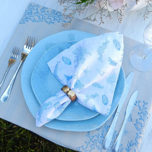 Oxford Ryo Blue Bay 20 Pieces Dinnerware Set Service for 4