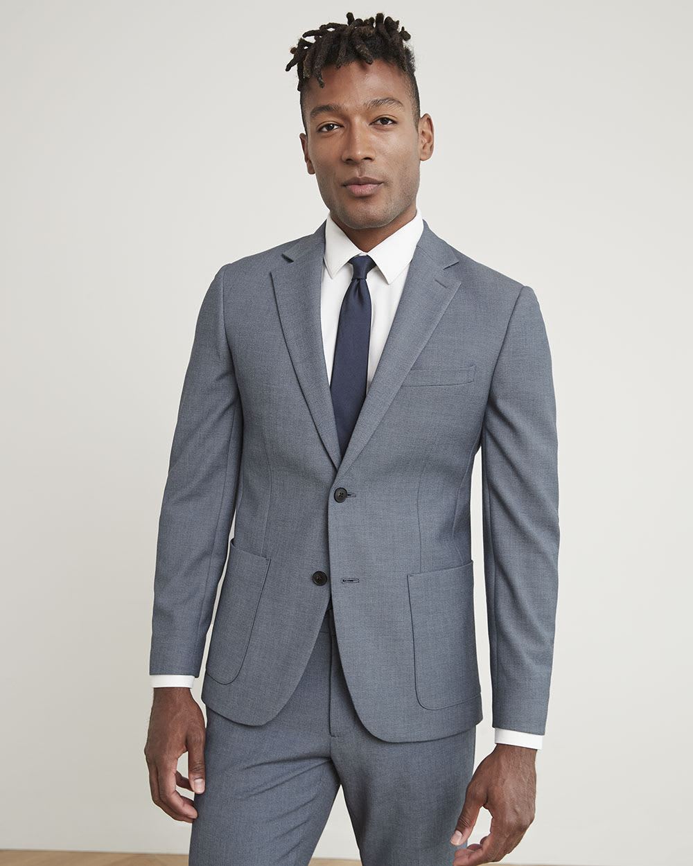 Slim-Fit Knit-Like Blazer