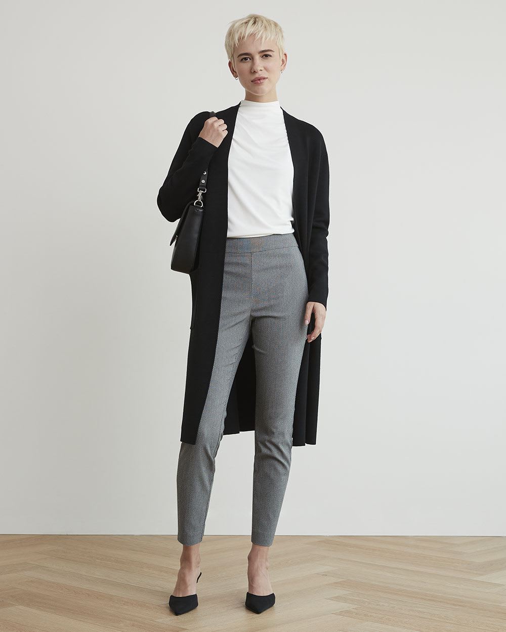 Black and White High-Rise City Legging Pant