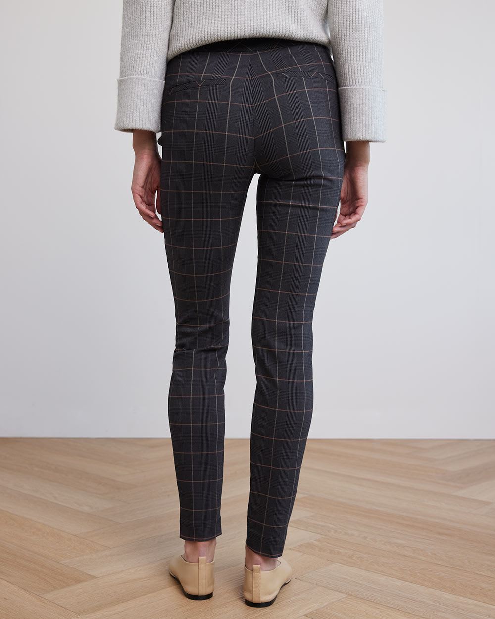 Plaid Twill Long City Legging Pant