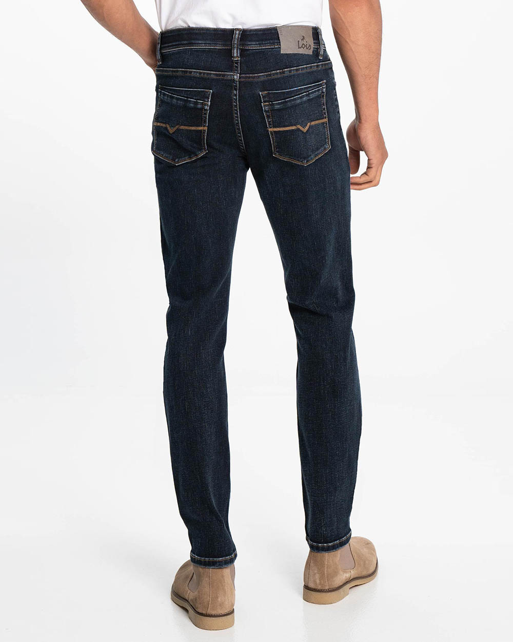 LOIS - Brad Slim Dark Blue Jeans - Inseam 34"