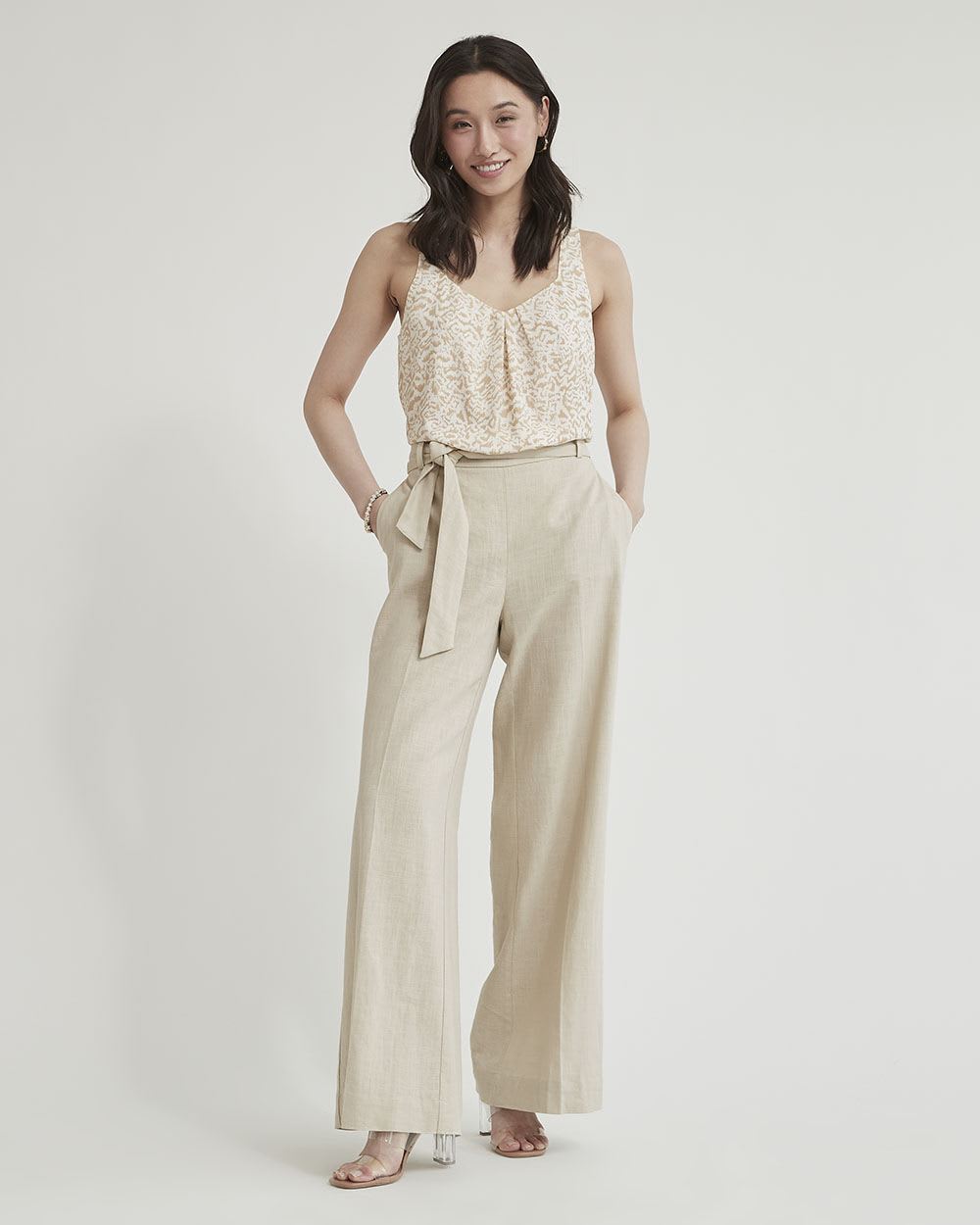 Silky Crepe Square-Neck Cami