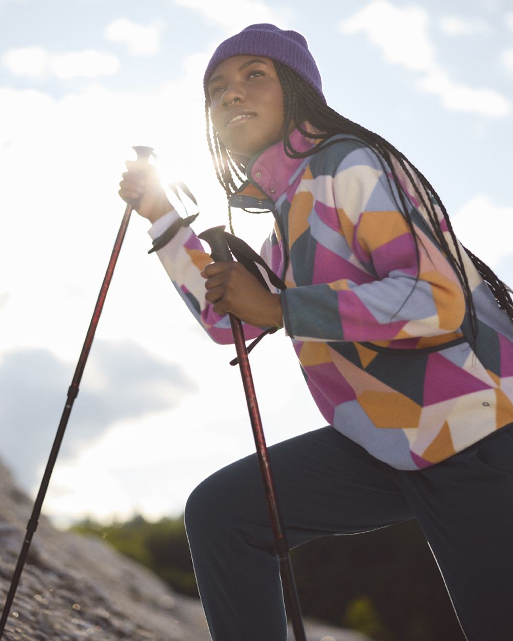 Long-Sleeve Polar Fleece Pullover with Snaps, Hyba