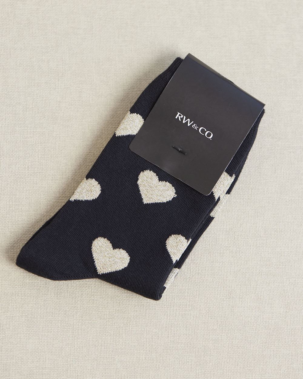 Crew Socks with Lurex Hearts