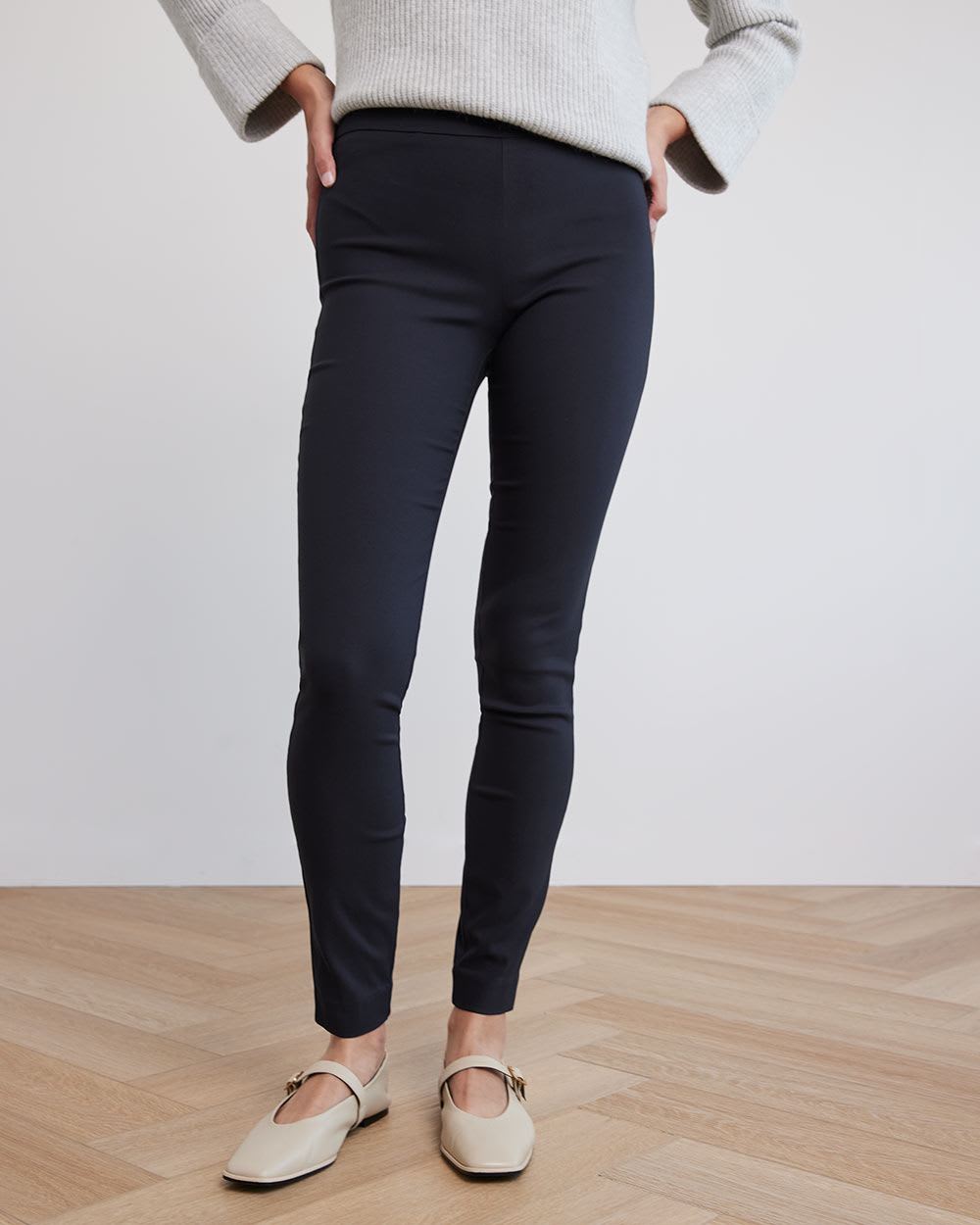 High-Rise Long Solid City Legging Pant