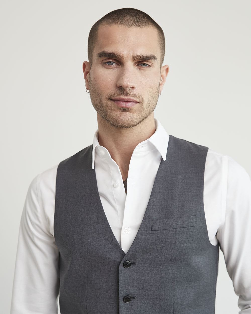 Dark Grey Wool Suit Vest