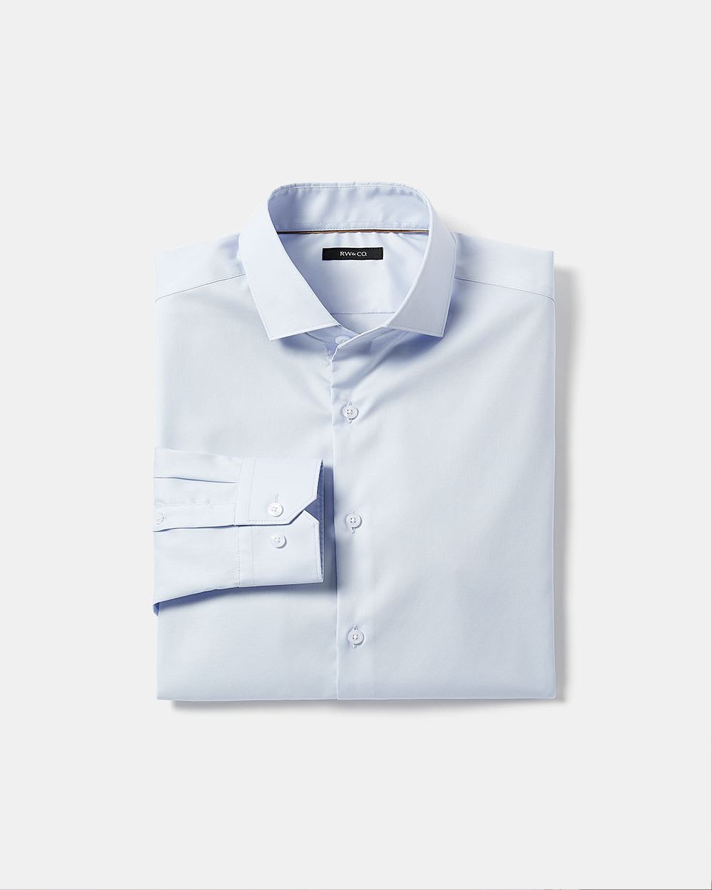 Slim-Fit Solid Sateen Dress Shirt