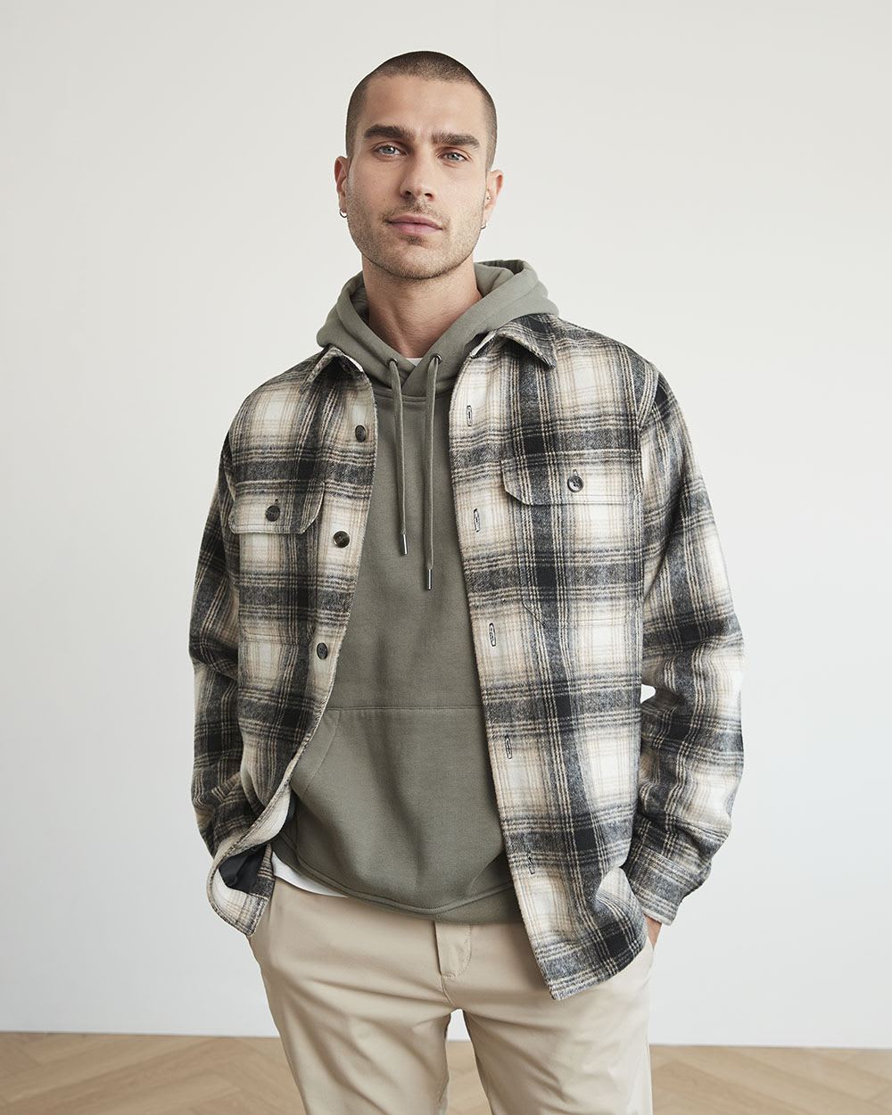 Plaid Wool Overshirt