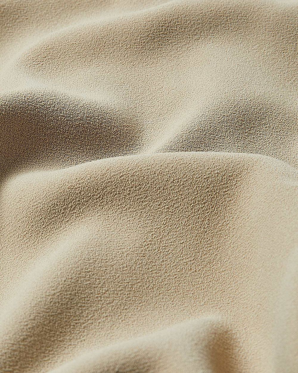 High-Rise Wide-Leg Long Crepe Pant