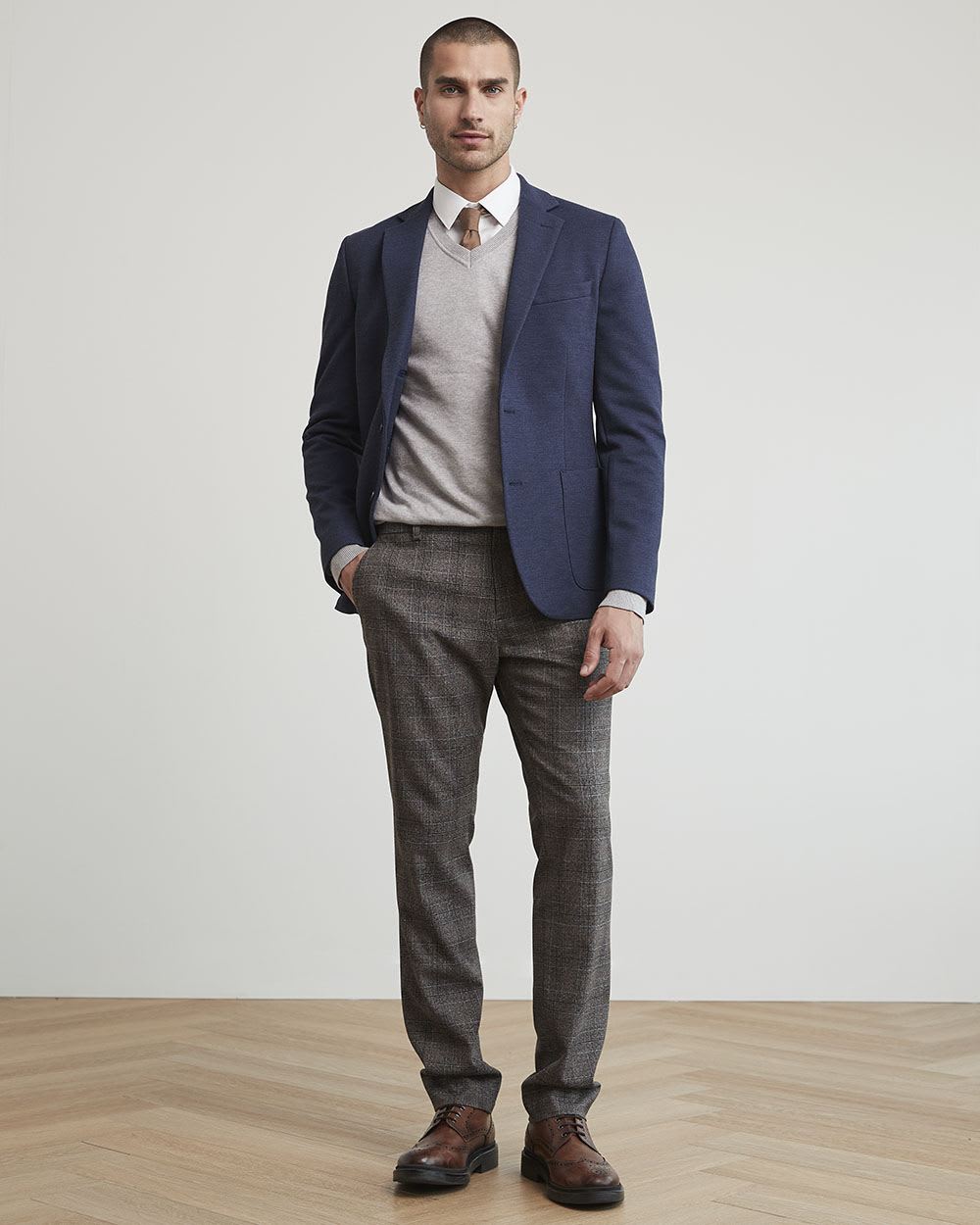 Basic Long-Sleeve V-Neck Sweater