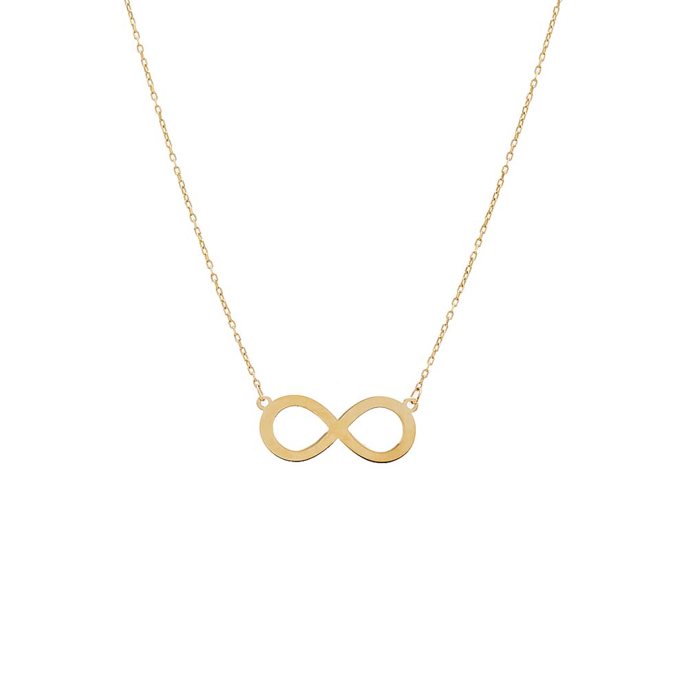 By Adina Eden -SOLID INFINITY SIGN PENDANT NECKLACE 14K - 14K GOLD