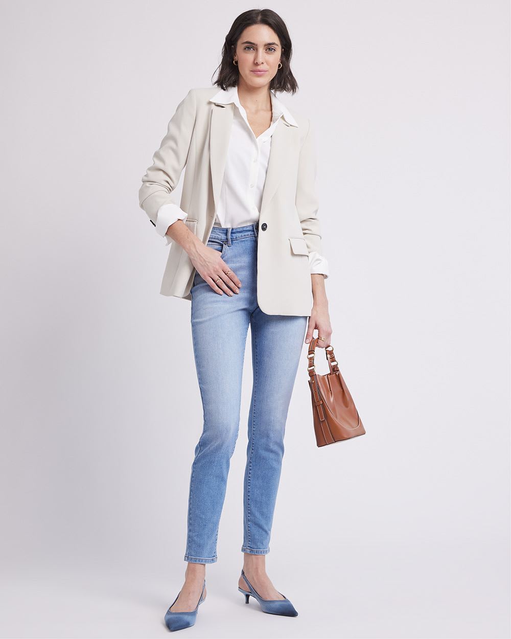 High-Rise Light-Wash Natalie Jegging - 28''