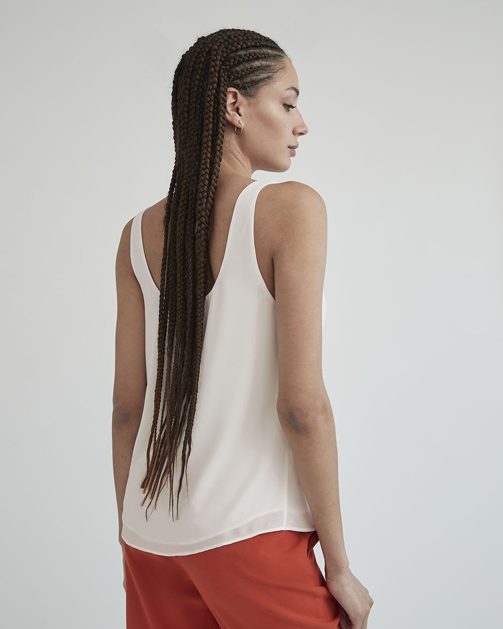 Silky Crepe U-Neck Cami