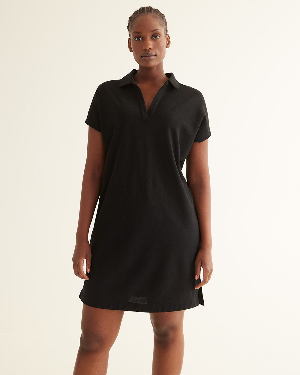 Short-Sleeve Polo Piqué Dress