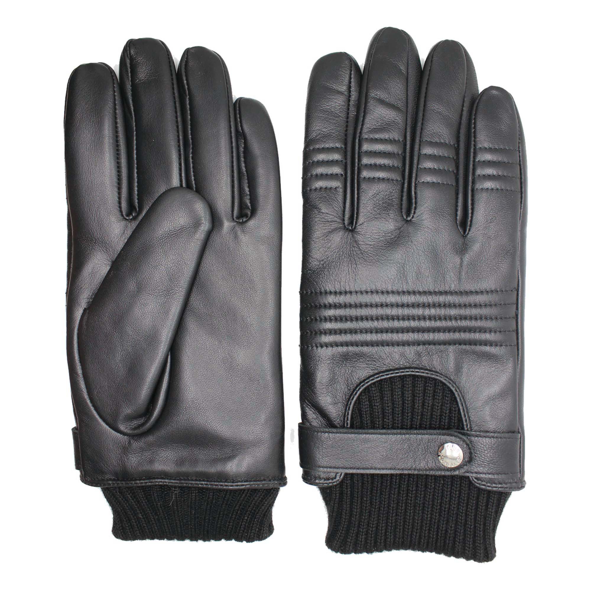 CR Men's - Leather Glove with Knit Cuff & Belt Strap