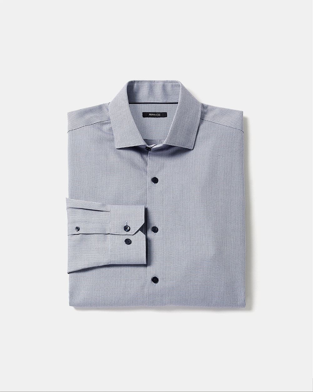 Regular-Fit Two-Tone Dobby Dress Shirt