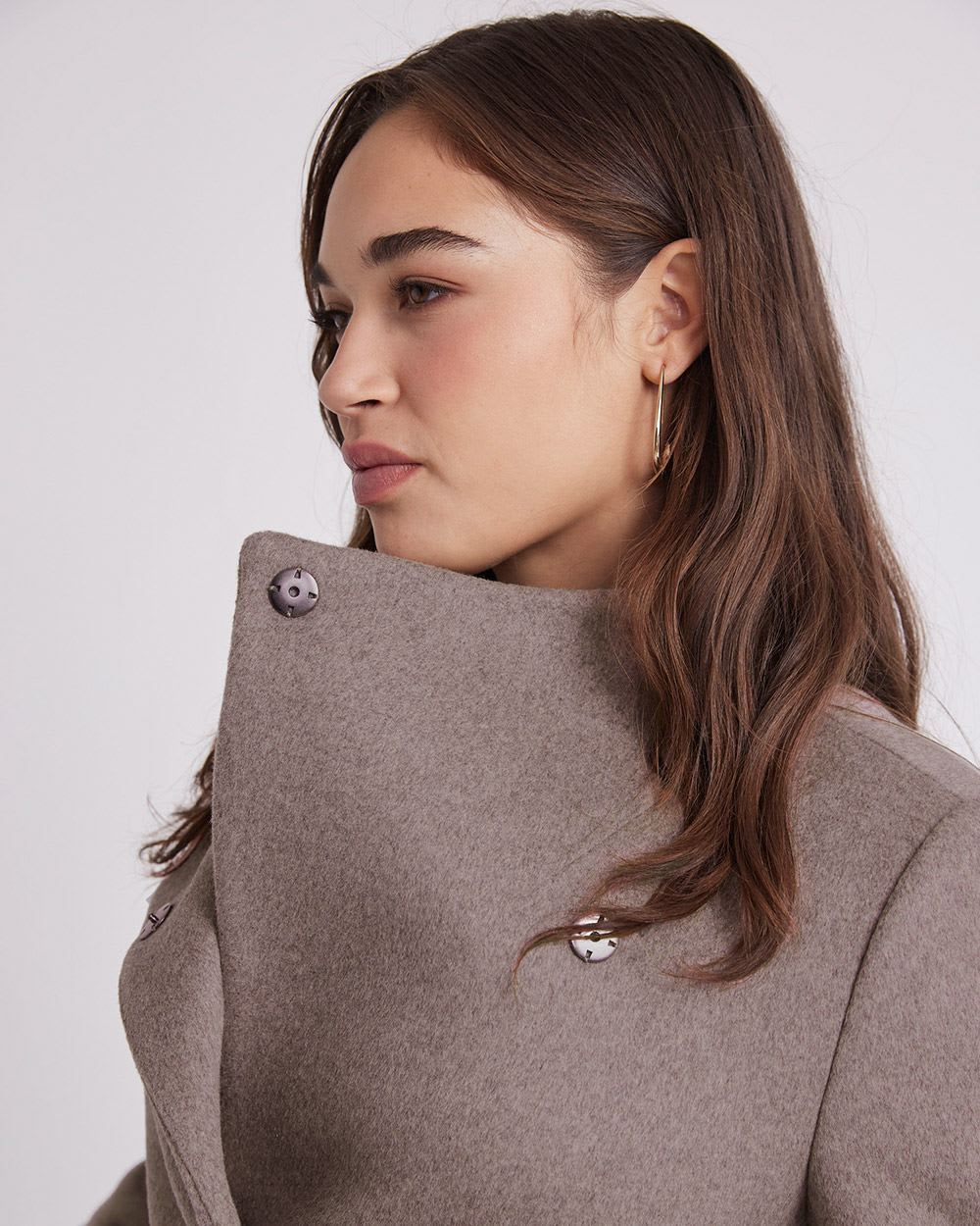 Classic Wool Coat with Polyfill Insulation