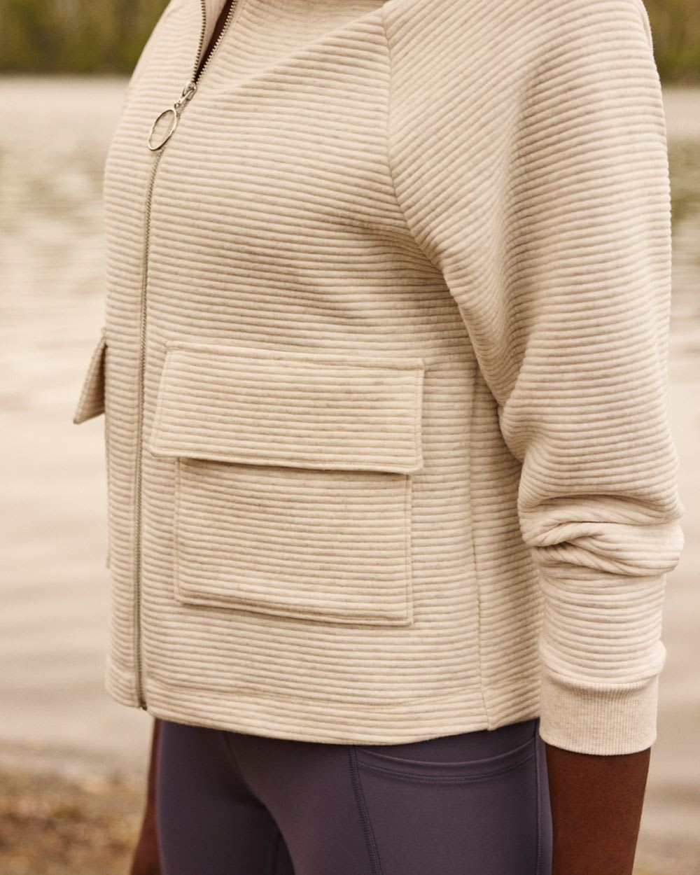 Textured Jacket with Mock Neckline, Hyba