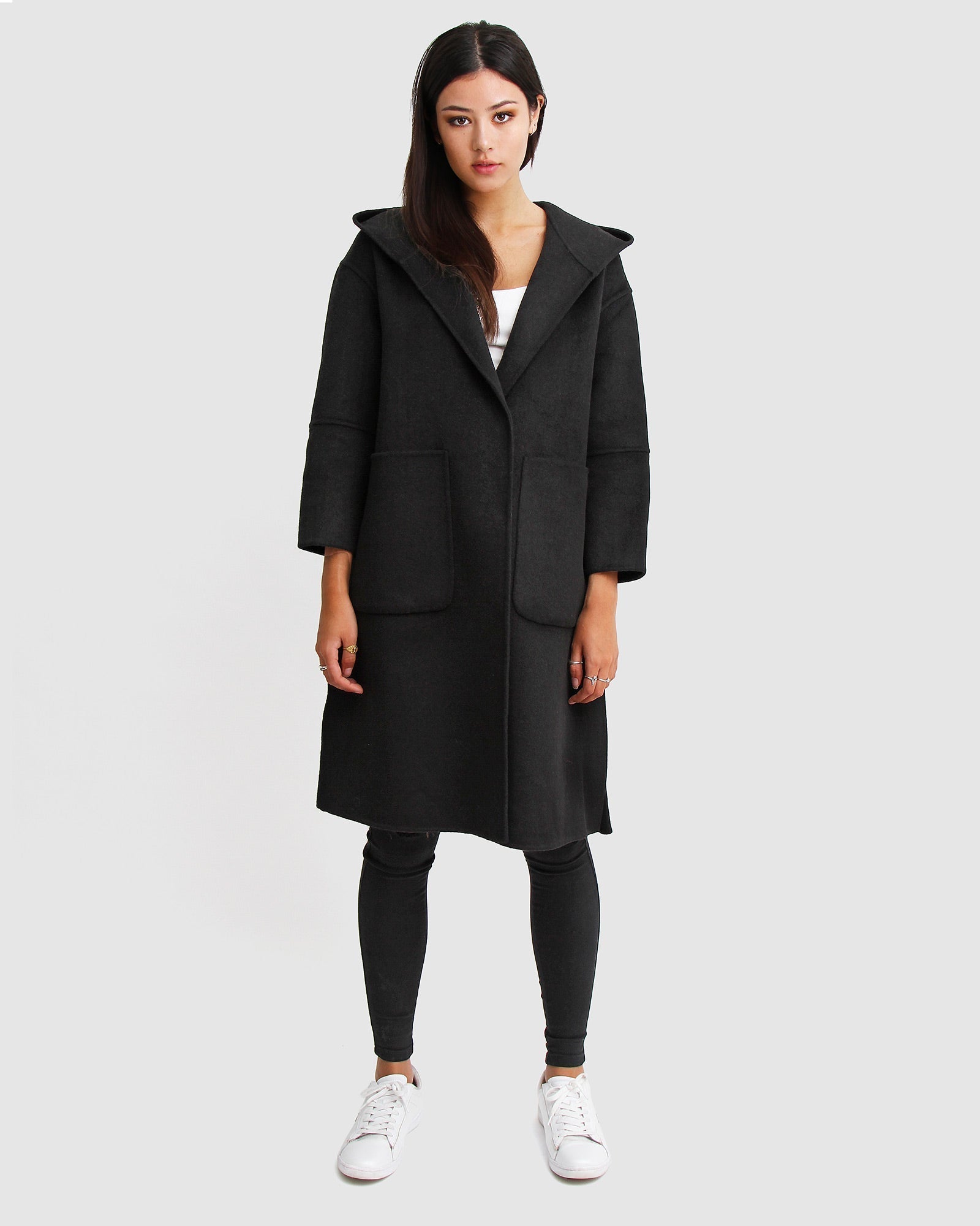 Belle & Bloom Walk This Way Wool Blend Oversized Coat