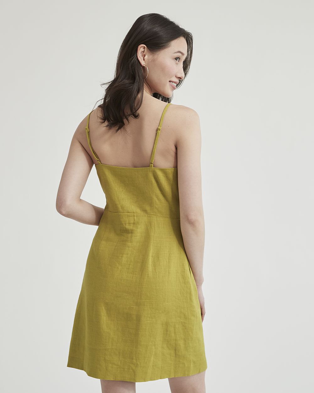 Mini Fitted Linen Dress