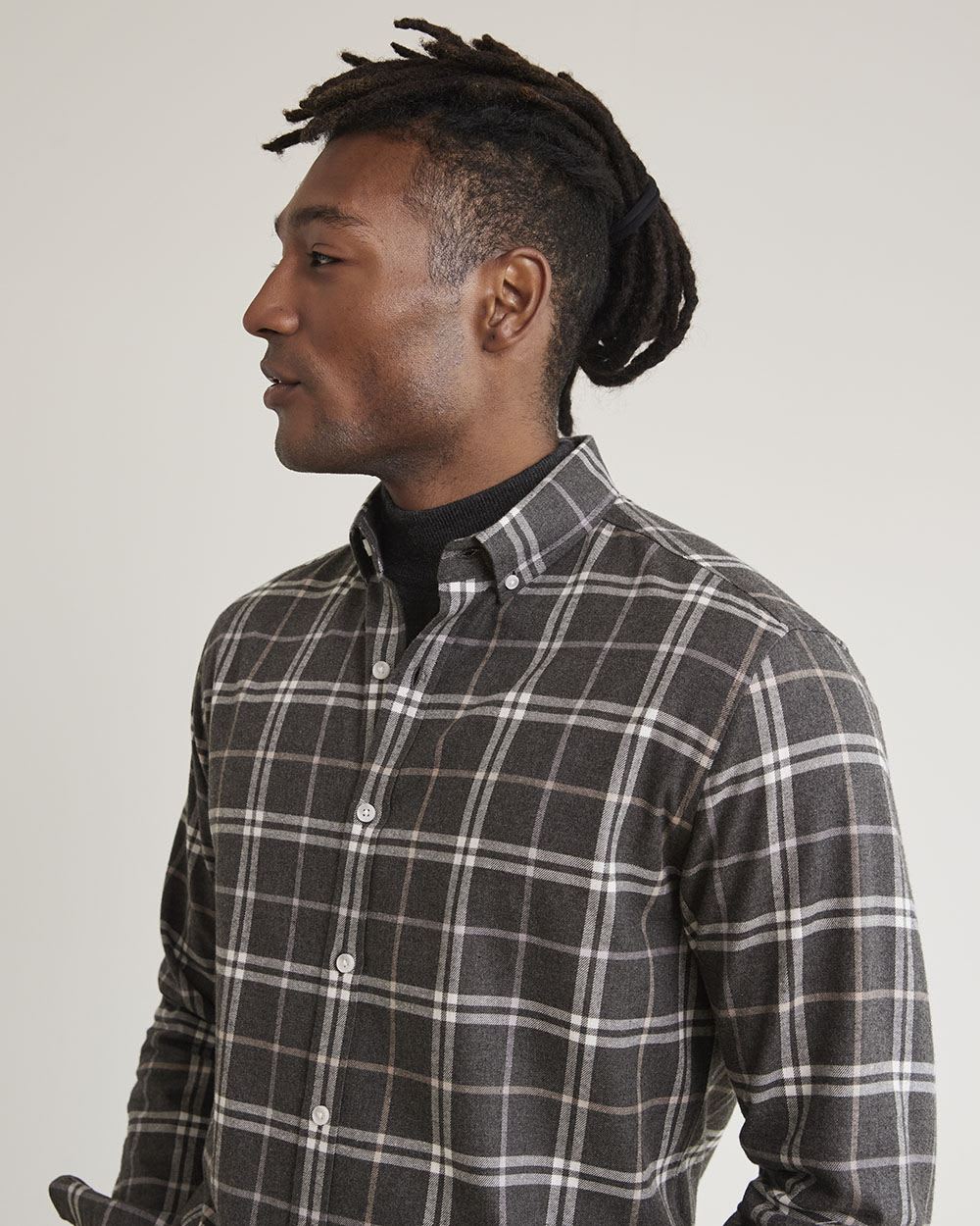 Regular-Fit Plaid Flannel Shirt
