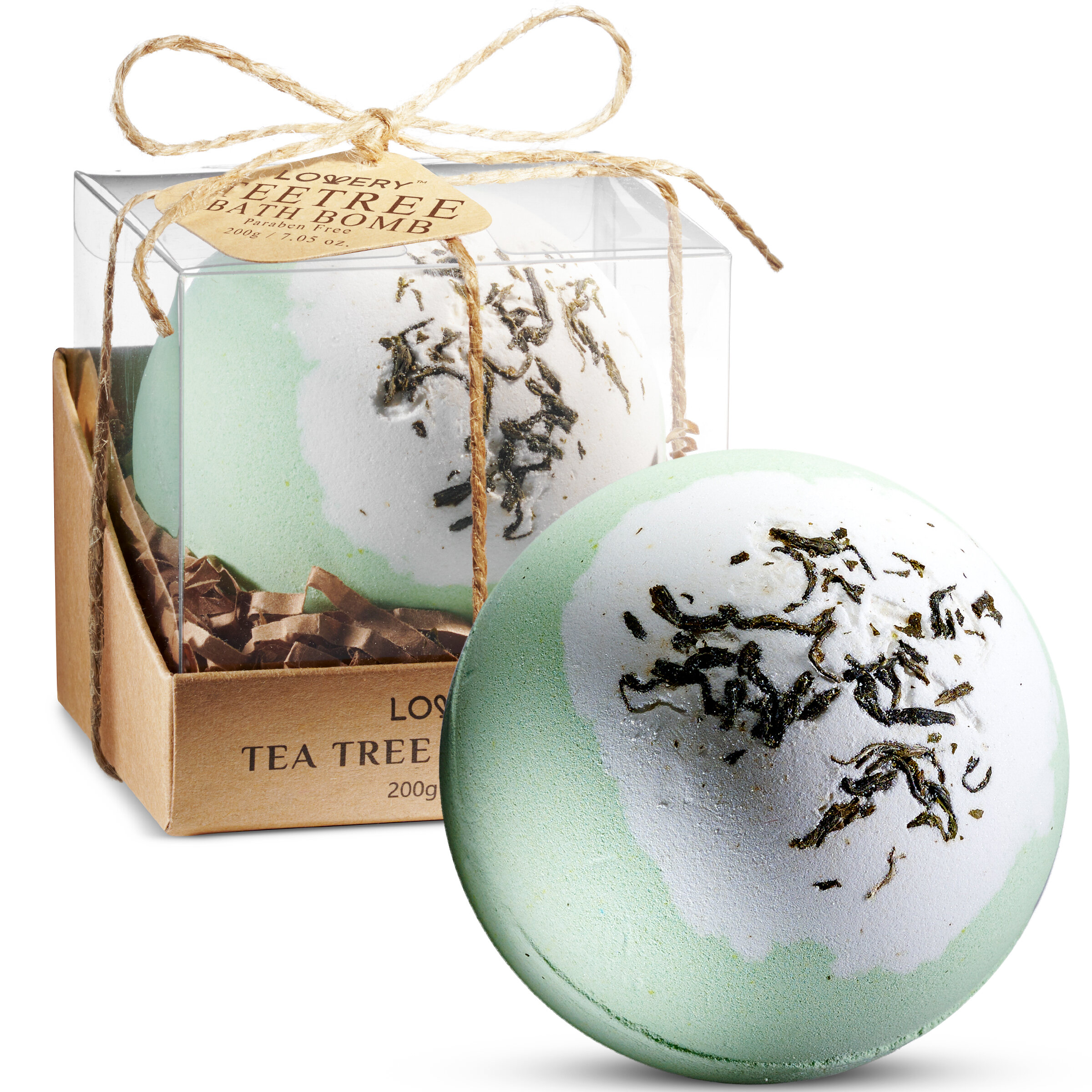 Lovery Tea Tree Bubble Bath Bomb, 7oz Handmade Body Care Bath Fizzy