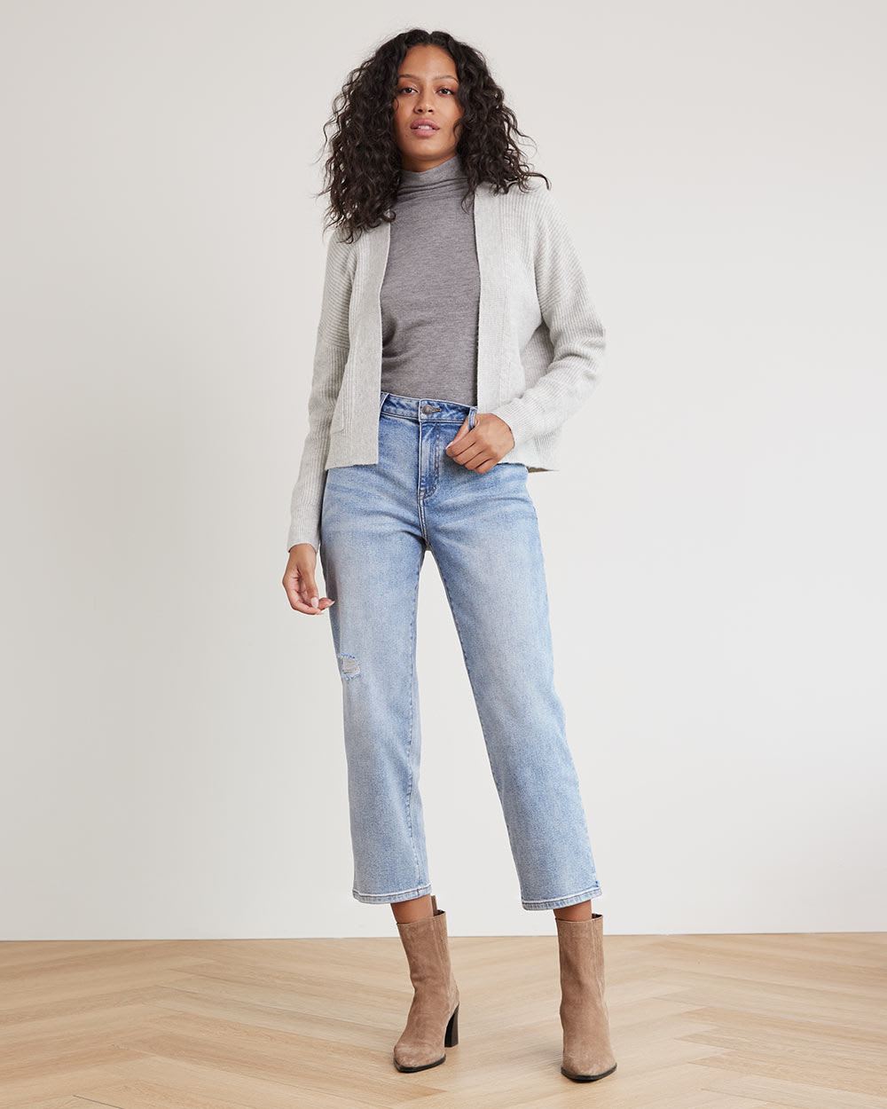 Short Open Relaxed Cardigan