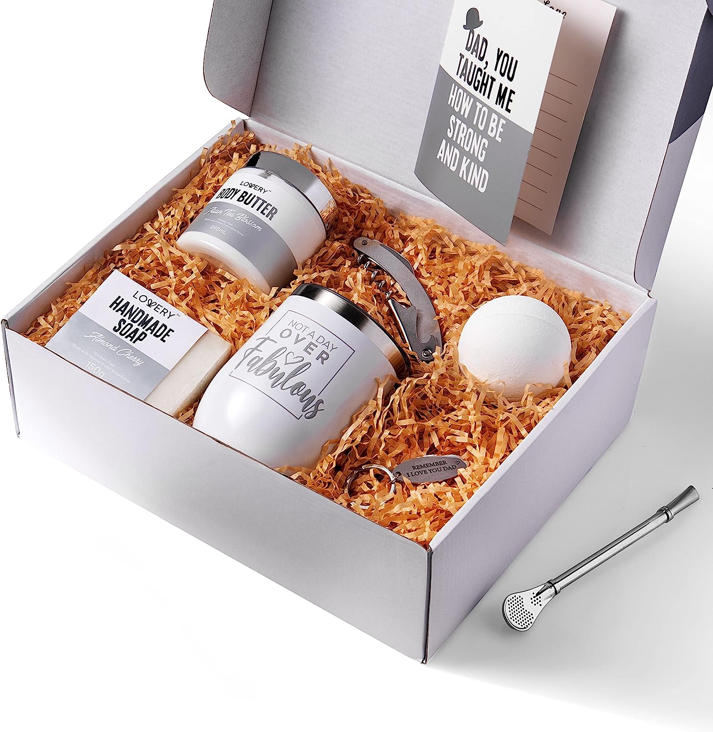 Lovery Gifts For Dad - Personalized Gifts For Men - Birthday, Thank You, Funny Wine Spa Gift Box