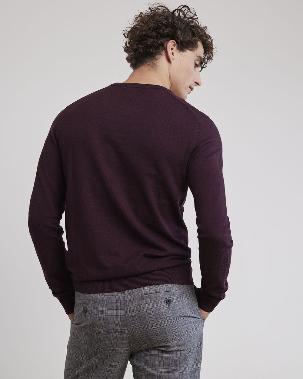 Solid Crew-Neck Sweater