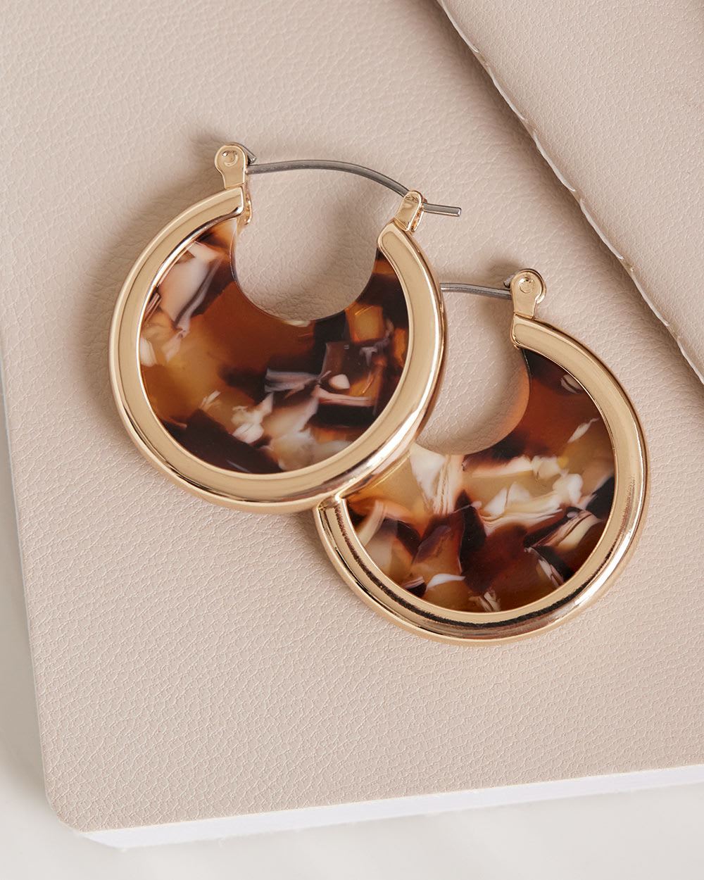 Small Marbled Acrylic Hoops