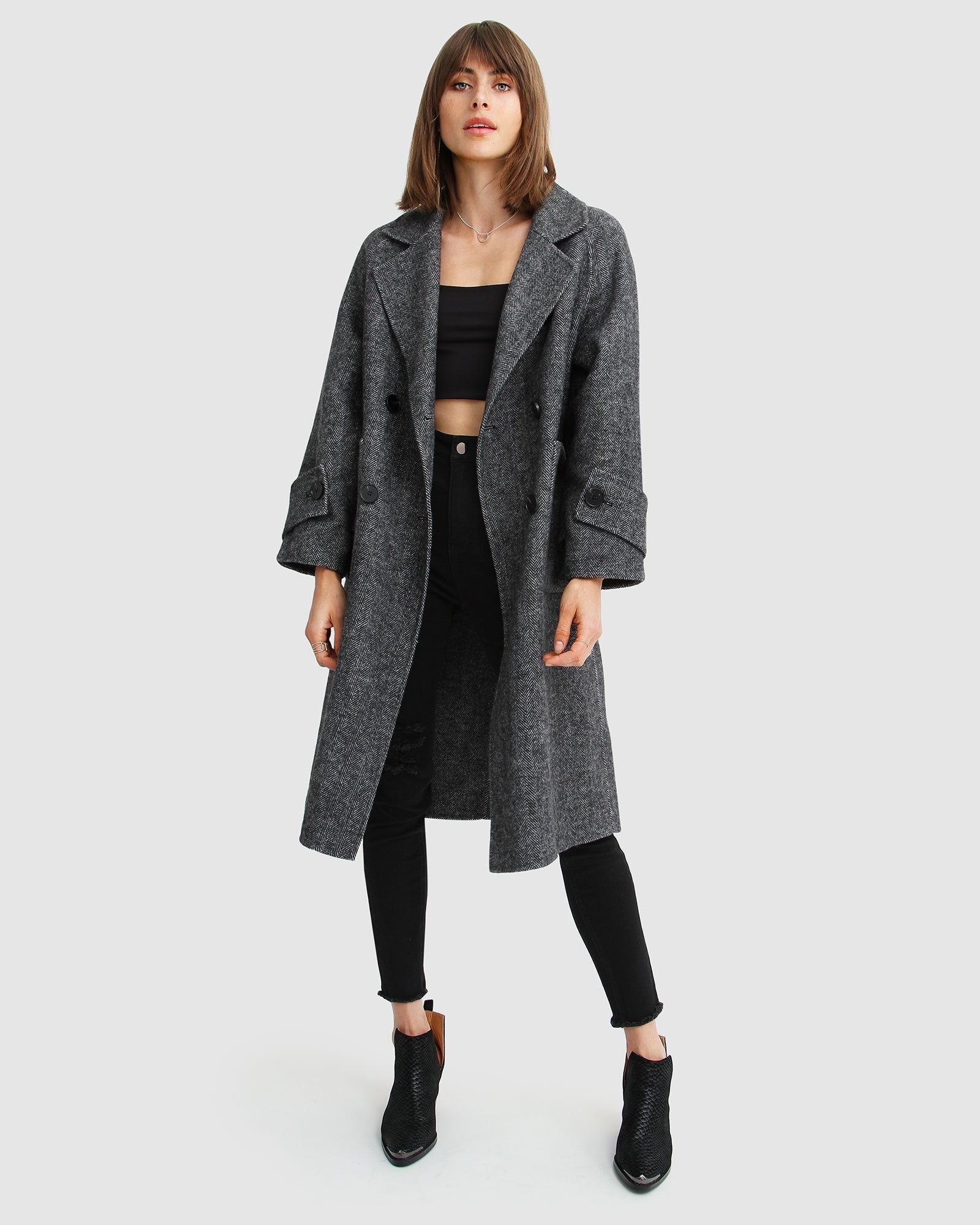 Belle & Bloom Rumour Has It Oversized Wool Blend Coat