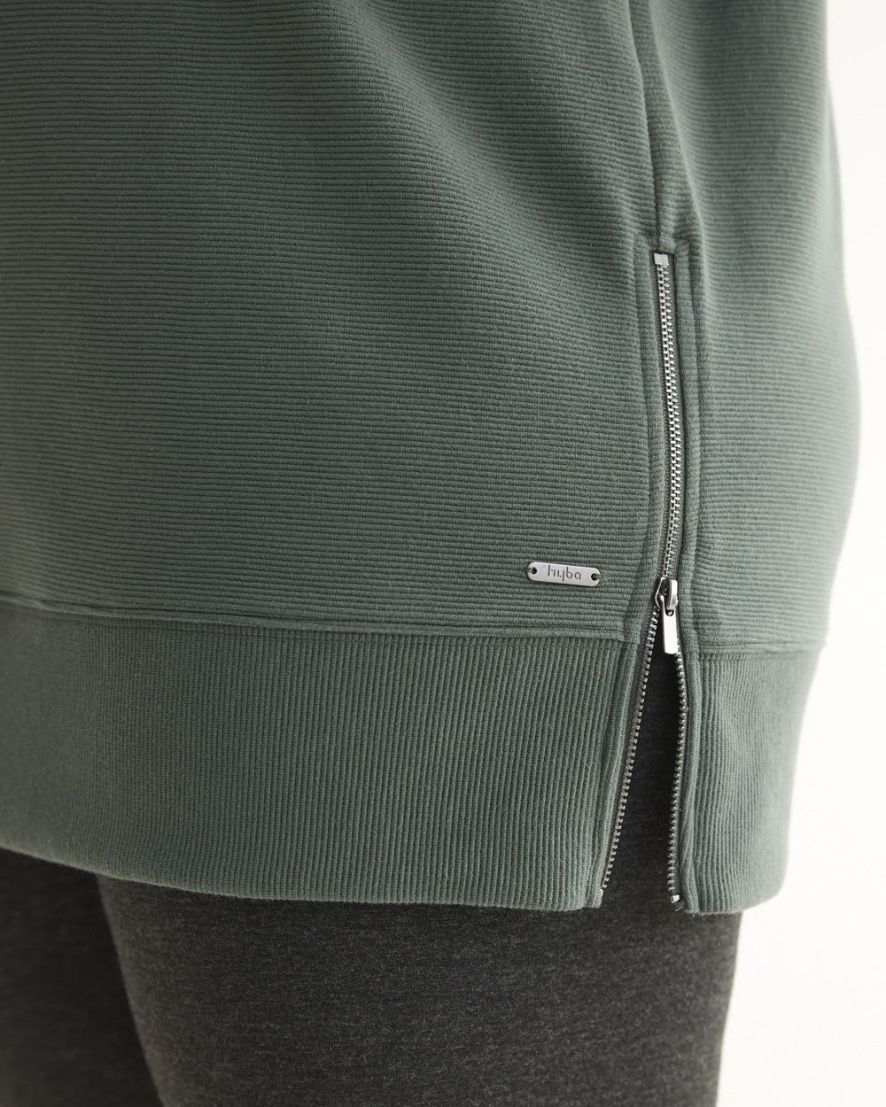 Long-Sleeve Ottoman-Knit Tunic, Hyba