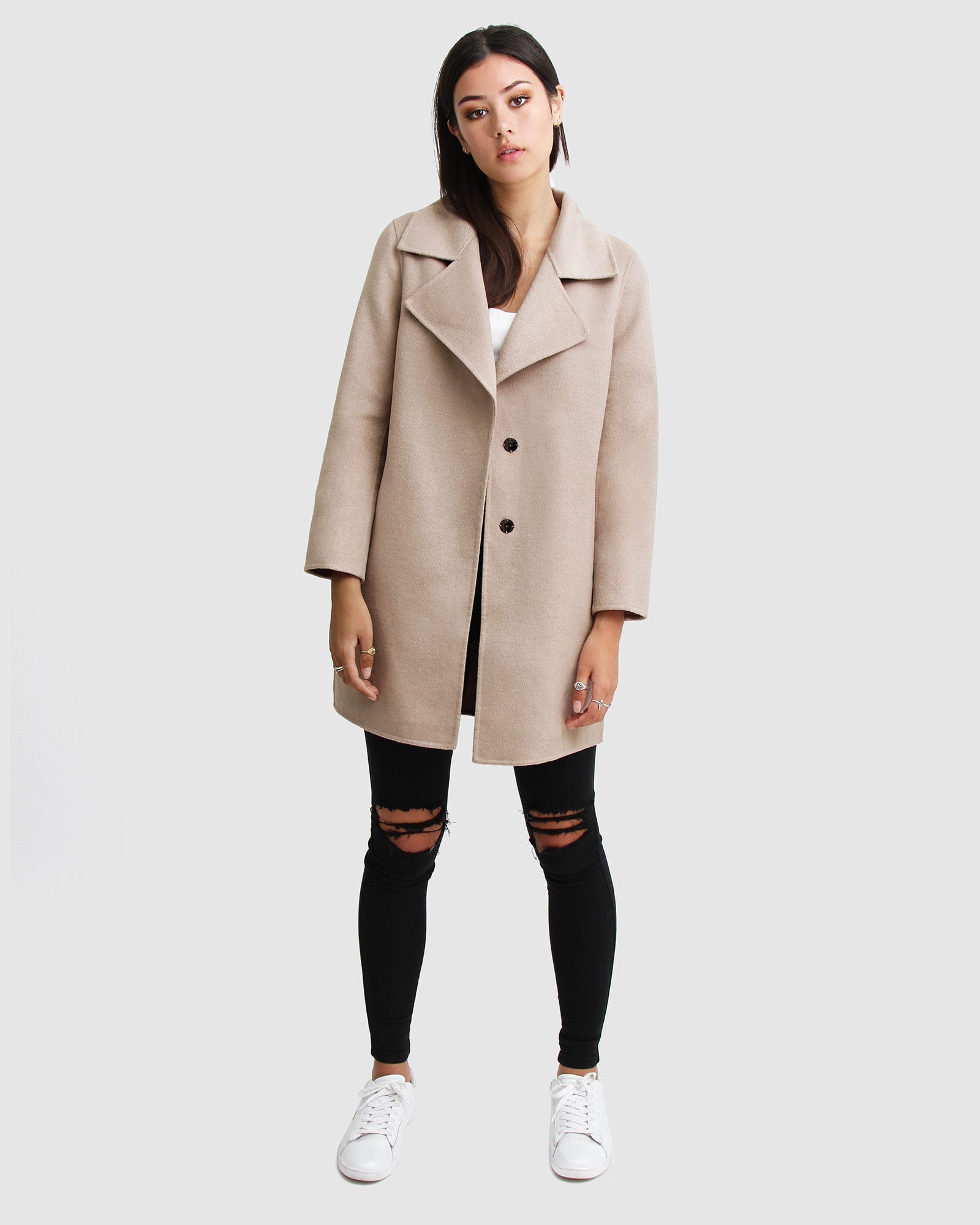 Belle & Bloom NEW FIT Ex Boyfriend Wool Blend Oversized Jacket